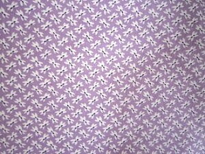 フィードサック ラベンダー色小さいリボン柄 (1/4サイズ)