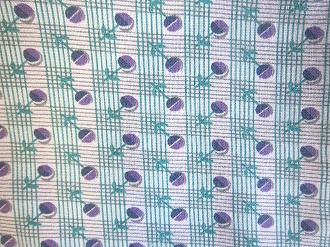 feedsack パッチワーク キルト ハンドメイド 高品質 小物作りに フィードサック 16サイズ 日本全国 送料無料 1 白地緑の格子に紫お花