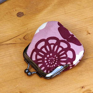 お賽銭がま口 財布 1.8寸 北欧調フラワーレース(ミント/藍色/濃紺)和柄 ガマ口 小銭入れ コインケース 選べる 可愛い POP柄 日本製 国産 かわいい おしゃれ 贈り物 お土産 御朱印帳