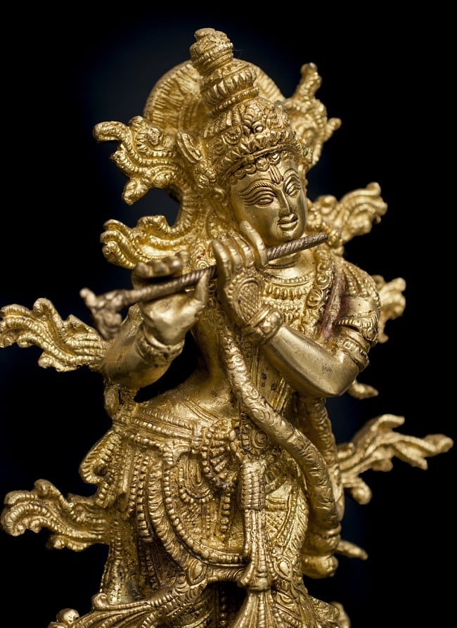 送料無料 あす楽 仏像 クリシュナ 31cm クリシュナ像 エスニック 国内正規品 インド 置物 アジア 神様像 雑貨