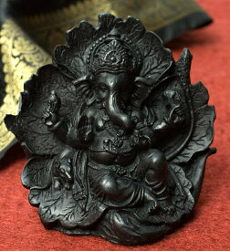 リーフ ガネーシャ 10cm / 神様 神様像 レジン インド インドの神様像 置物 エスニック アジア 雑貨