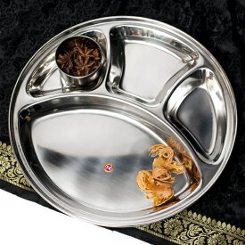 カレー丸皿【32cm】 / ランチプレート 分割 カレー皿 小皿 インド ターリー チャイ チャイカップ アジアン食品 エスニック食材