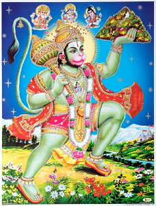 k40.5cm×30.5cmlP Ch̃qhD[_l|X^[ nk}[ ̉ql / @i [}i Hanuman Ch̐_l A|X^[ {  XebJ[ |XgJ[h
