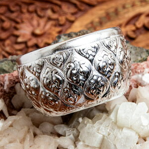 タイの飾りつきアルミボウル(特小 5.5cm) / 食器 カトラリー 皿 カップ グラス コースター チャイ ラッシー マグカップ コーヒー インド アジアン食品 エスニック食材