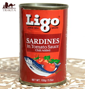 T[fB 킵̃g}g ` SARDINES in Tomato Souce Chilli Added 155g / ICT[fB ʋl tBs S(LIGO) tBs JJ VjK Hi H AWAHi GXjbNH