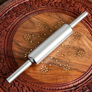 日替わりセール品 ステンレス製 チャパティ用麺棒 約30cm / 綿棒 延し棒 めん棒 調理器具 インド 食器 アジアン食品 エスニック食材 食材【レビューで500円クーポン プレゼント】