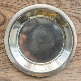 重ねられるティファン小皿 ステンレスの薄小皿(約12cm) / カレー小皿 インド プレート カレー皿 ターリー チャイ チャイカップ アジアン食品 エスニック食材