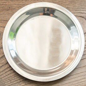 重ねられるティファン小皿 ステンレスの薄小皿(約13.8cm) / カレー小皿 インド プレート カレー皿 ターリー チャイ チャイカップ アジアン食品 エスニック食材