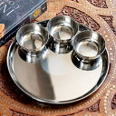 【ターリーセット】カレー大皿1枚と重ねられるカレー小皿3枚セット / カトリ カトゥリラウンドターリー 丸皿 ターリー…