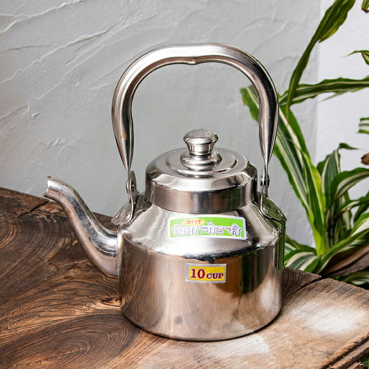 楽天市場】【チャイ10杯分くらい】レトロケトル インドのやかん 900cc 