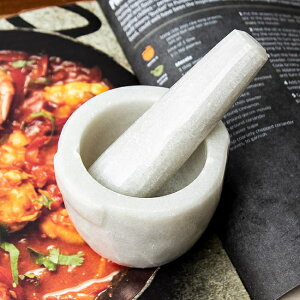ベトナムの 大理石 スパイスグラインダー 外径9cm 950g / すり鉢 カレー すりつぶす スパイスミル 乳鉢 インドカレー 調理器具 食器 アジアン食品 エスニック食材 食材【レビューで500円クーポ