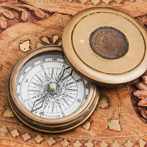 【直径約5.5cm】大英帝国時代風 アンティークコンパス Stanley London / アンティック 方位磁針 アンティック風金属製品 アジアン インド エスニック 雑貨【レビューで500円クーポン プレゼント】