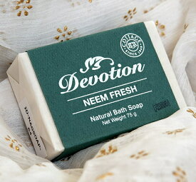 Devotion ナチュラル ニーン バス ソープ 75g / インドの石鹸 手作り オーロビル COTTAGE ティラキタ自社輸入化粧品 COTTAGE(コテージ) コスメ アーユルヴェーダ