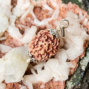 【3面】ルドラクシャのペンダントトップ / 数珠 インドの数珠 ネックレス 首飾り アクセ アクセサリー MALA アジア エスニック アンクレット ピアス リング ビンディー