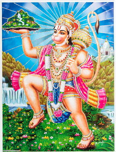 k40.5cm×30.5cmlP Ch̃qhD[_l|X^[ nk}[ ̉ql / @i [}i Hanuman Ch̐_l A|X^[ {  XebJ[ |XgJ[h
