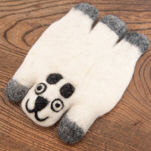可愛い!フェルトのアニマルコースター / 動物 癒やしグッズ カップ グラス チャイ ラッシー マグカップ コーヒー インド アジアン食品 エスニック食材