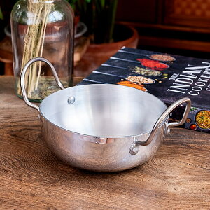 インド鍋 アルミニウム 調理用カダイ【直径:約16.5cm 約1100ml】 / テンパリング カラヒ タルカ インド料理 カレー 調理器具 食器 アジアン食品 エスニック食材 食材【レビューで500円クーポン