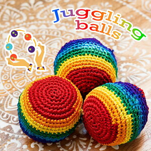 【3個SET】ジャグリングボウル レインボー / ボール お手玉 ボールジャグリング ポイ レイブ デビルスティック トランス ゴア スオミ【レビューで500円クーポン プレゼント】