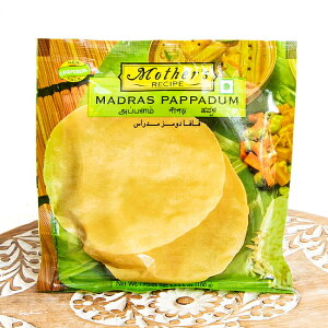 yMother's Recipez}hX pp_ Madras Pappadum 100g ChX^C̃pph / Papad Chׂ ܂ Mother'si}U[Yj Cĥَq CX^g XibN AWAHi GX