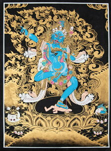yz k_l^J }n[J[ Mahakala 单V 42cm x 31cm /  Thanka }_ 䶗 `̃^J `xbg ֑ɗ Ch {  XebJ[ |XgJ[h |X^[