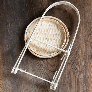 天然素材が優しい バンブープレートスタンド 【2段】 / 竹 トレイ 皿 雑貨入れ アフタヌーンティー コスメ 小物入れ 籠 インド タイ バリ 収納 箱 ボックス エスニック アジア 雑貨【レビュー