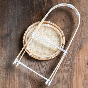 天然素材が優しい バンブープレートスタンド 【2段】 / 竹 トレイ 皿 雑貨入れ アフタヌーンティー コスメ 小物入れ 籠 インド タイ バリ 収納 箱 ボックス エスニック アジア 雑貨【レビュー