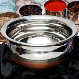 ハンディ インドの鍋【直径約18.5cm】 / インド料理 調理器具 食器 アジアン食品 エスニック食材 食材【レビューで500円クーポン プレゼント】