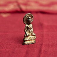 釈迦如来 シャカムニ ブッダ 坐像 仏像 Shakyamuni Buddha ミニ神像 / 神様像 ブラス像 ヒンドゥー教 イ…