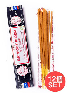 �y12�Z�b�g�z�ySatya�z�~�b�h�i�C�g �u���[���� Midnight Bloom Incense / ���� �C���Z���X �C���h�� �T�e�B�� Shrinivas Sugandhalaya �A�W�A �G�X�j�b�N