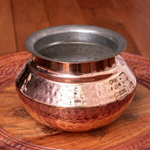 【送料無料】 ハンディカダイ インドの鍋【直径:約15.5cm】 / 銅 食器 銅装飾 インド料理 調理器具 アジアン食品 エスニック食材 食材【レビューで1000円クーポン プレゼント】