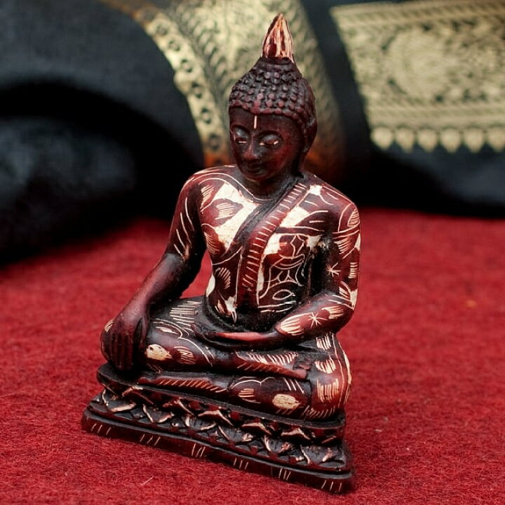楽天市場】手彫り模様のブッダ像 3.2cm / レジン 神様 ヒンドゥー教 