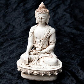 ブッダ ホワイト 20cm / 神様 神様像 レジン インド インドの神様像 置物 エスニック アジア 雑貨
