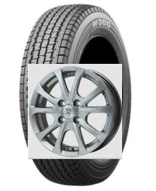 【スタッドレス・ホイール付4本SET！】ブリヂストン 軽トラ・バン用スタッドレス W300 145/80R12 80/78N (6PR相当）とTRG-BAHN2（メタルグレー） 送料無料！代引き不可商品