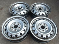 Q921 【中古】{送料無料} 15インチ鉄ホイール 4本セット 5穴 5.5JJ PCD114.3 ハブ径内寸約60mm