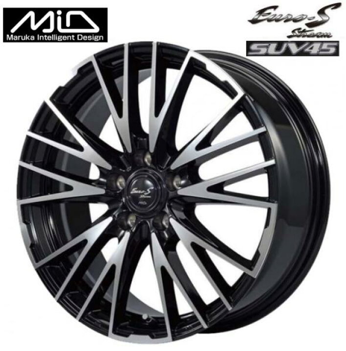 楽天市場】新品ホイール単品4本SET MID ユーロストリームSUV45 8.0J+53 