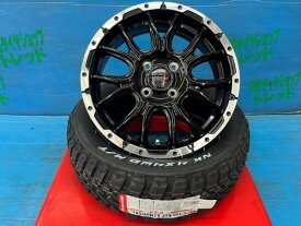 【6/1 0時～最大2,000円OFFクーポン配布中】ハスラー ピクシスジョイ 165/60R15 新品 ゴツゴツタイヤ アルミ 4本セット ナンカン FT-9 M/T 165/60R15 ホワイトレター VENES SUV M7 5.0J +45 4H 100 グロスブラック/リムポリッシュ 15インチ