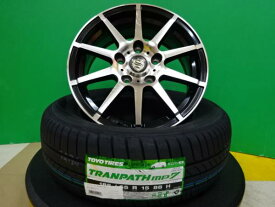 フリード トーヨー トランパス mp7 185/65R15 新品 ミニバン専用 タイヤ 中古 アルミ 4本セット 夏タイヤ 15インチ ストレンジャー アルミセット フリード+ ブラックポリッシュ GB5 GB6 GB7 GB8