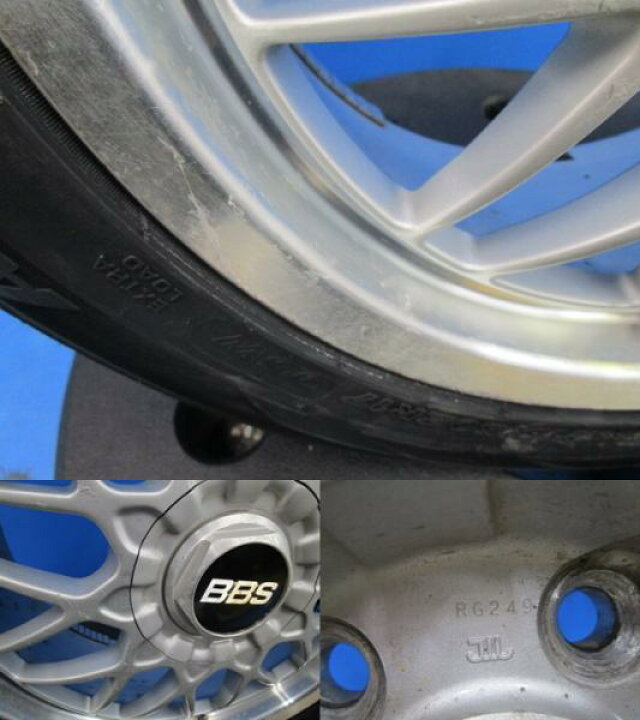 楽天市場】中古 BBS RG249 17インチ 7J +50 5H114.3 新品 夏タイヤ 215 