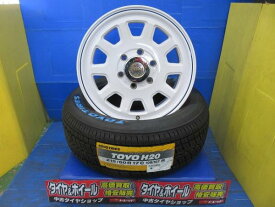 215/60R17 109/107R トーヨータイヤ H20 5ZIGEN KOMA 7J-17 +37 6H139.7 ホワイト 4本セット 中古＆新品 ハイエース KZH116G KZH126G KZH138V LH117G TRH214W TRH219W TRH224W TRH229W ハイエースコミューター GDH223B KDH222B KDH223B