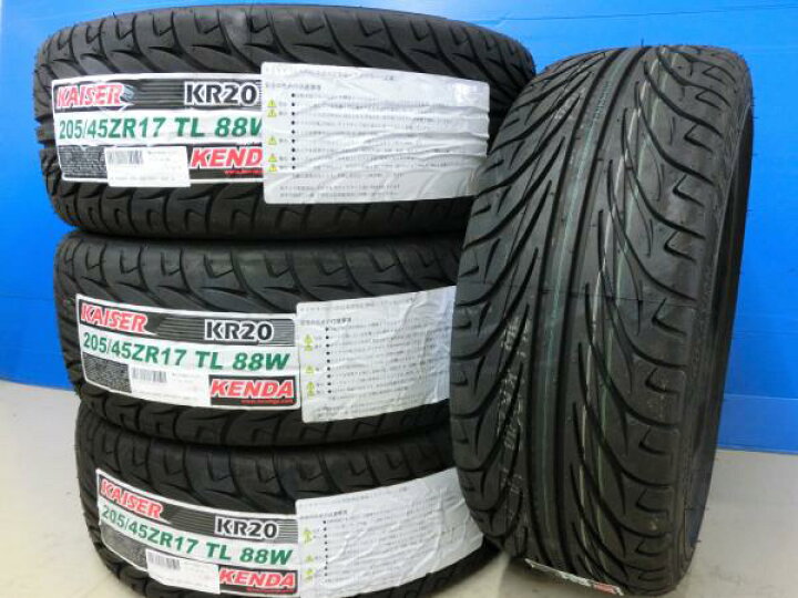 楽天市場】4本セット 205/45R17 新品 KENDA ケンダ KAISER KR20 