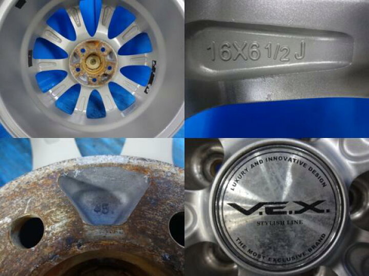 楽天市場】送料無料 中古品 V.E.X アルミホイール 16-6.5J IS45 5H 