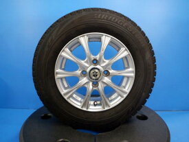 彦根 中古スタッドレス 155/80R13 BS VRX 2018 年製 + Weds ジョーカー 13 インチ 普通車 サイズ アルミ カローラ スプリンター プラッツ ヴィッツ リベロ