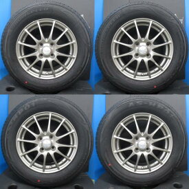 ノート アレックス 4本 シルバー 14インチ 4H 4穴 PCD 100 新品 185/70R14 夏タイヤ 夏用 中古 アルミホイールセット ！！