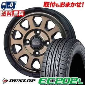 155/65R14 75S DUNLOP EC202L MAD CROSS RANGER サマータイヤホイール4本セット 【取付対象】