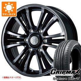 【タイヤ交換対象】ハイエース 200系用 サマータイヤ グリップマックス スタチャー HC-V 215/65R16C 109/107S ホワイトレター バザルト エックスタイプ2 6.5-16 タイヤホイール4本セット