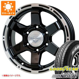 【タイヤ交換対象】NV350キャラバン E26用 サマータイヤ グッドイヤー イーグル ＃1 ナスカー 195/80R15 107/105L ホワイトレター マッドクロス MC-76 6.0-15 タイヤホイール4本セット