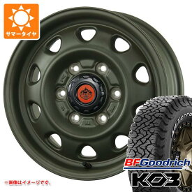 【タイヤ交換対象】トヨタ ハイエース 200系用 サマータイヤ BFグッドリッチ オールテレーンT/A KO3 LT195/80R15 107S ホワイトレター ランドフット SWZ 6.0-15 タイヤホイール4本セット
