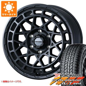 【タイヤ交換対象】ランドクルーザー300用 サマータイヤ ヨコハマ ジオランダー A/T G015 265/65R18 114H ブラックレター マッドヴァンスX タイプM 9.0-18 タイヤホイール4本セット