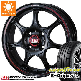 【タイヤ交換対象】サマータイヤ 165/65R14 79H グッドイヤー エフィシエントグリップ RVF02 ヨシムラ WRS セブン 4.5-14 タイヤホイール4本セット