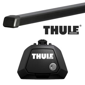 THULE トヨタ ランドクルーザー100 ルーフレール付 H10/1〜 ルーフキャリア取付1台分セット TH710410+TH7124【沖縄・離島発送不可】